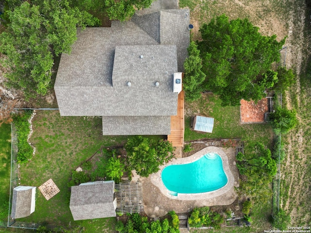890 Live Oak, Spring Branch, TX 78070 - bird's eye view of a pool