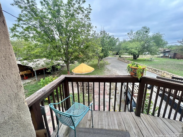 415 Fort Clark Rd Unit 21, Brackettville, TX 78832 - view of wooden deck
