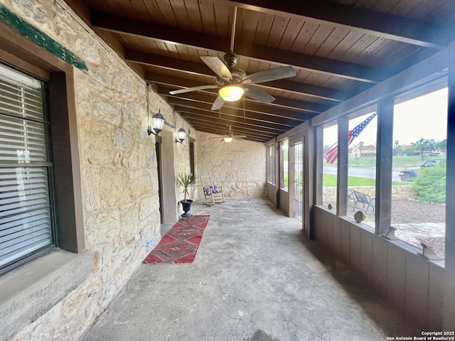 415 Fort Clark Rd Unit 21, Brackettville, TX 78832 - view of patio featuring ceiling fan