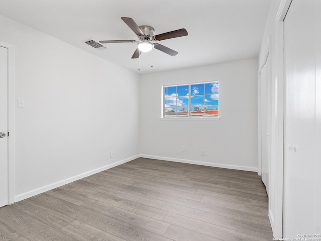 13306 Chesterton, San Antonio, TX 78217 - unfurnished bedroom with wood finished floors, a closet, and ceiling fan