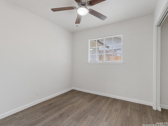 13306 Chesterton, San Antonio, TX 78217 - unfurnished bedroom featuring wood finished floors, ceiling fan, and a closet