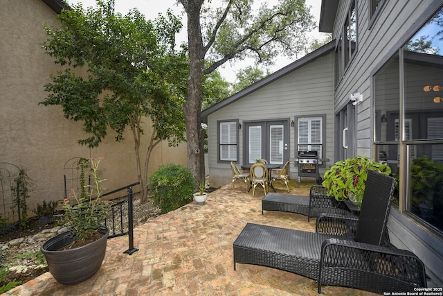 3470 River Path, San Antonio, TX 78230 - view of patio with outdoor dining area and french doors