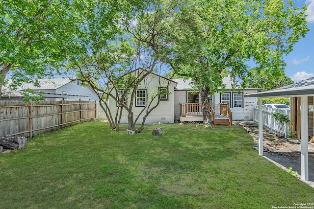 339 Thorain Blvd, San Antonio, TX 78212 - back of house featuring a deck and crawl space