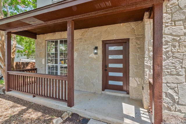 907 Amigo, San Antonio, TX 78260 - property entrance with stone siding
