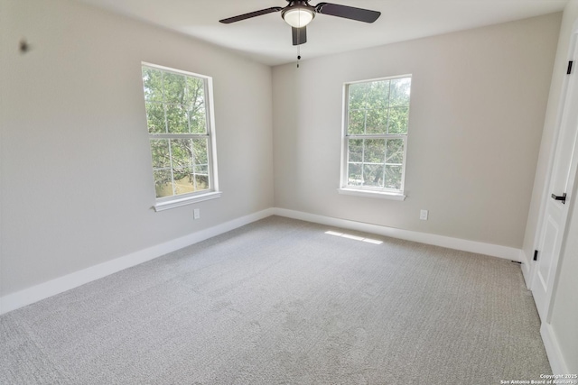 907 Amigo, San Antonio, TX 78260 - carpeted empty room featuring healthy amount of natural light, ceiling fan, and baseboards