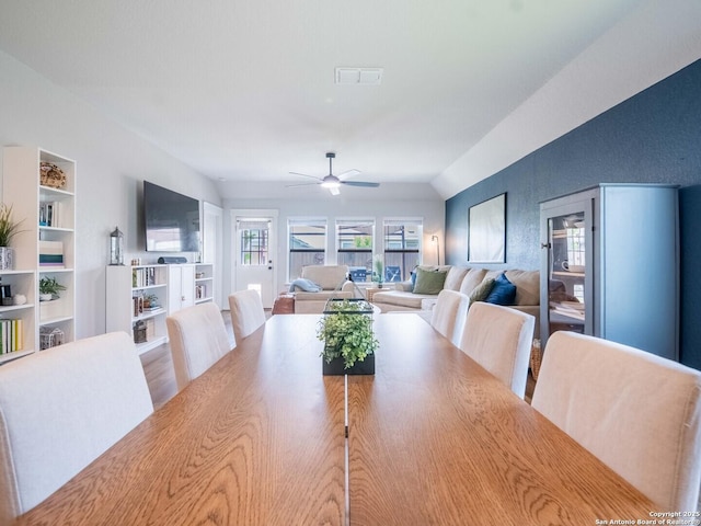 10760 Rosalina Loop, Converse, TX 78109 - dining space featuring ceiling fan and lofted ceiling