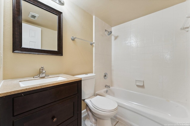 5914 Hart Fld, San Antonio, TX 78249 - full bathroom featuring toilet, vanity, and shower / bath combination