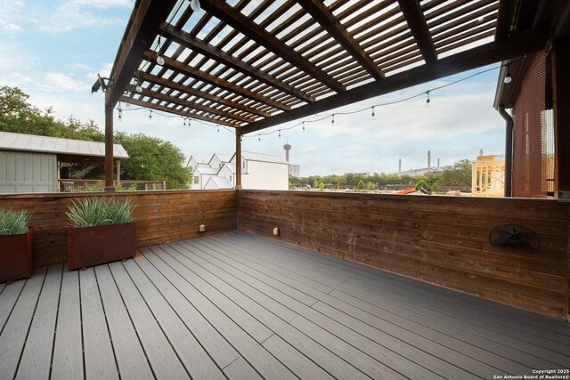 543 Leigh, San Antonio, TX 78210 - wooden deck with a pergola