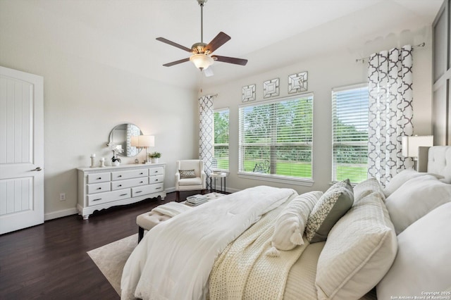 1036 Carriage, New Braunfels, TX 78132 - bedroom featuring wood finished floors, baseboards, and ceiling fan