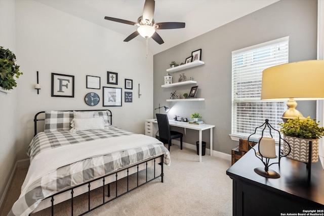 1036 Carriage, New Braunfels, TX 78132 - bedroom featuring light carpet, baseboards, and ceiling fan