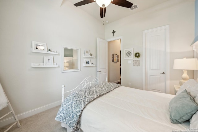 1036 Carriage, New Braunfels, TX 78132 - bedroom featuring carpet floors, baseboards, and a ceiling fan