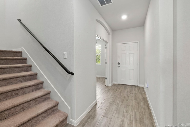 164 Antler Bnd, San Antonio, TX 78253 - stairs featuring wood finished floors and recessed lighting