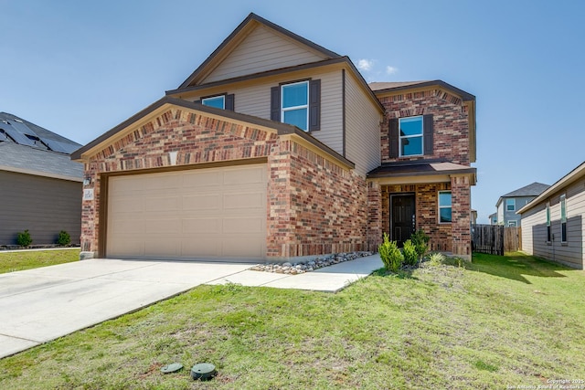 11745 Red Pheasant, San Antonio, TX 78245 - traditional home with brick siding, concrete driveway, and an attached garage