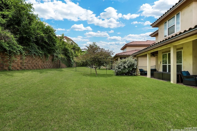 8126 Powderhorn Run, San Antonio, TX 78255 - view of yard featuring ceiling fan