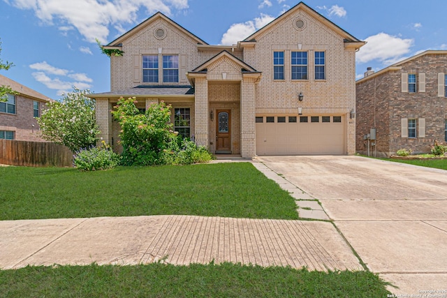 4807 Bending Grv, San Antonio, TX 78259 - traditional-style house featuring brick siding, a garage, and concrete driveway