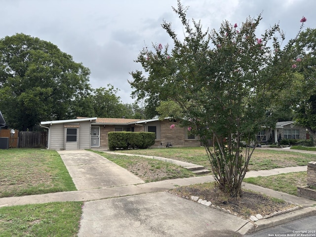1715 Parnell, San Antonio, TX 78224 - view of front of property with driveway and central air condition unit