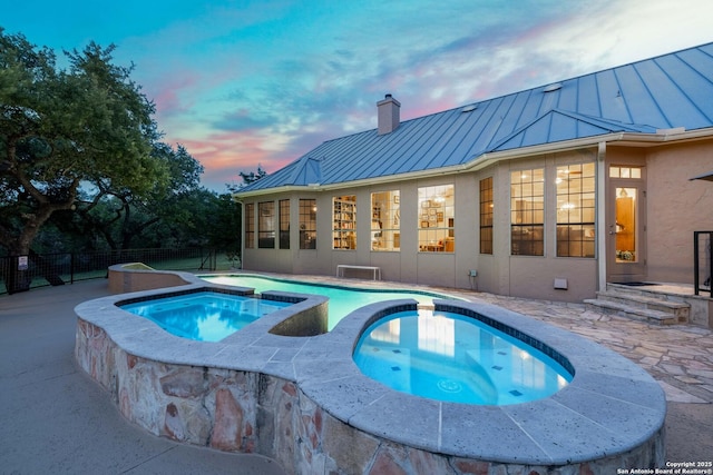 278 Stonebrook, New Braunfels, TX 78132 - view of pool featuring a patio and a pool with connected hot tub