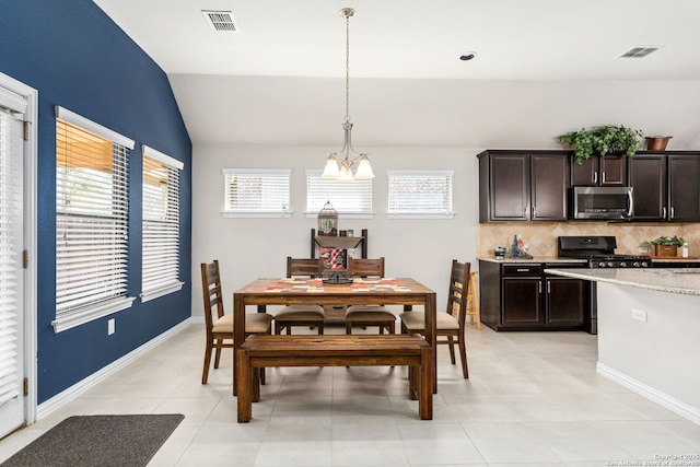 27510 Smokey Chase, Boerne, TX 78015 - dining area with vaulted ceiling and light tile patterned floors
