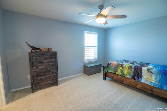 10322 Lady Bird, San Antonio, TX 78252 - bedroom featuring light carpet and ceiling fan