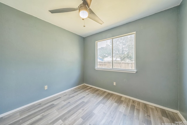 3501 Ridge Knoll St, San Antonio, TX 78247 - spare room with wood finished floors and a ceiling fan