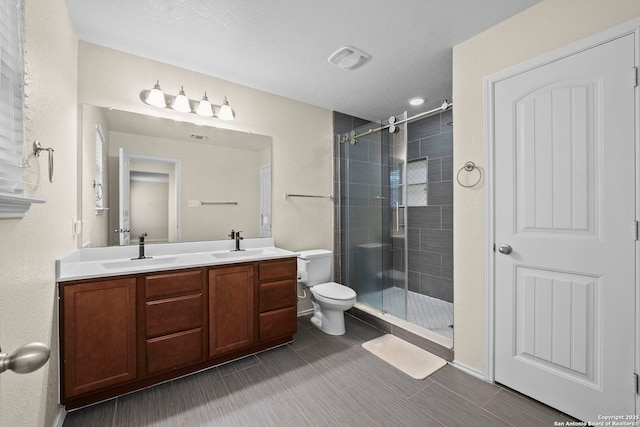 220 Hinge, Cibolo, TX 78108 - bathroom featuring a shower stall and double vanity