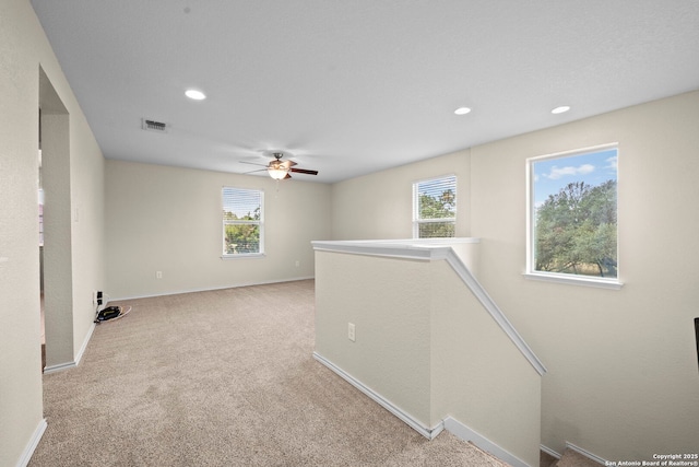 220 Hinge, Cibolo, TX 78108 - unfurnished room with carpet, recessed lighting, and ceiling fan