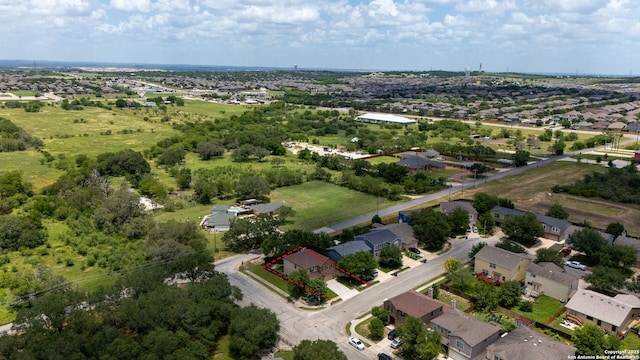 220 Hinge, Cibolo, TX 78108 - aerial perspective of suburban area featuring property boundaries highlighted