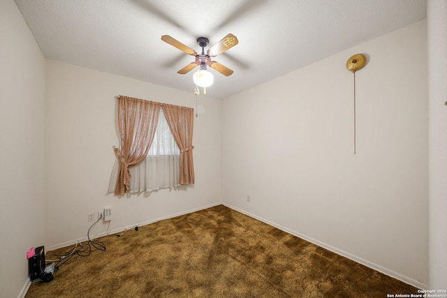 7022 Centergrove Dr, San Antonio, TX 78227 - carpeted spare room with ceiling fan and baseboards