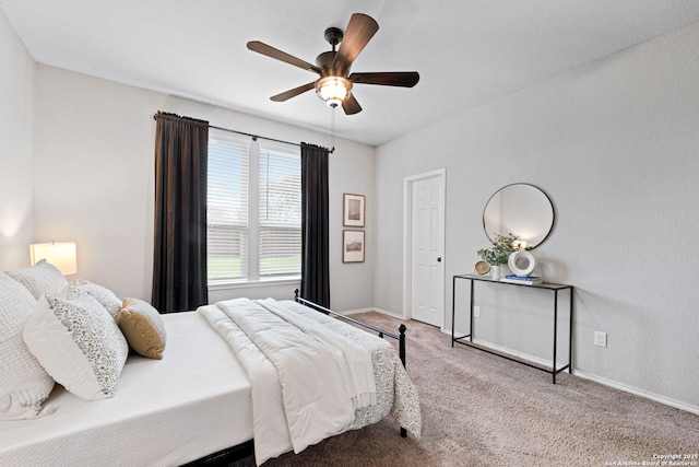 336 Salz, San Antonio, TX 78260 - carpeted bedroom with baseboards and ceiling fan
