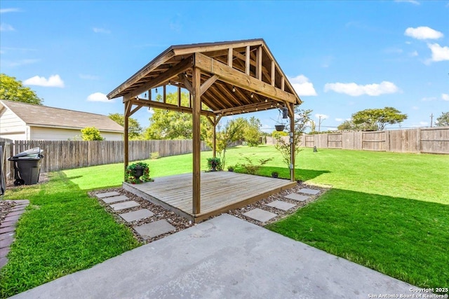 3607 Mill Mdw, San Antonio, TX 78247 - fenced backyard featuring a wooden deck and a patio