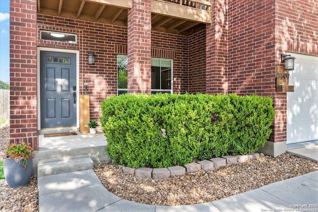 3607 Mill Mdw, San Antonio, TX 78247 - property entrance featuring brick siding and a garage