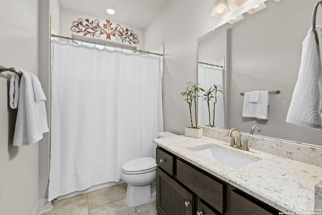744 E Rio Azule, Pipe Creek, TX 78063 - full bathroom featuring vanity and tile patterned flooring