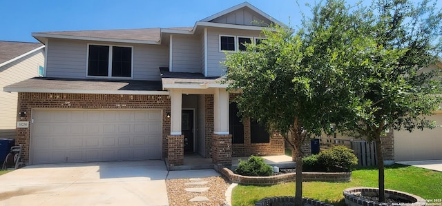 10230 Midsummer Mdw, Converse, TX 78109 - view of front of property featuring brick siding, driveway, roof with shingles, and an attached garage