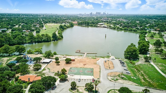 1105 Delgado St, San Antonio, TX 78207 - aerial view of property's location with a large body of water