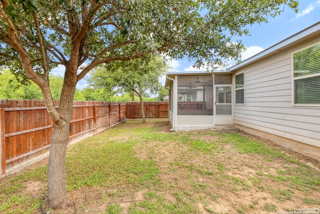 7931 Bearcat, San Antonio, TX 78253 - fenced backyard with a sunroom