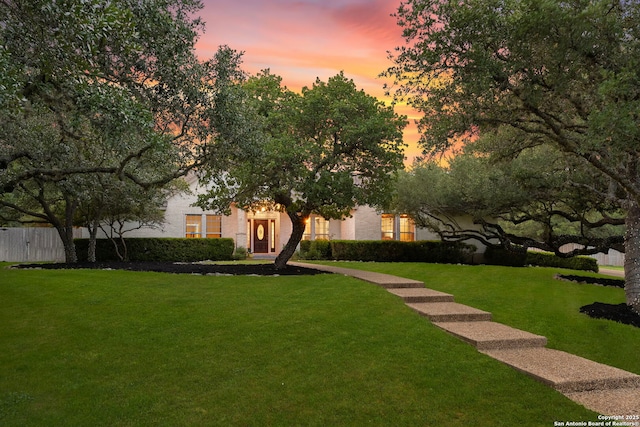 608 Kendall Pkwy, Boerne, TX 78015 - view of front of home with a front lawn