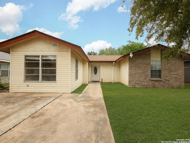 3415 Twining, San Antonio, TX 78211 - view of front facade with a front lawn and driveway