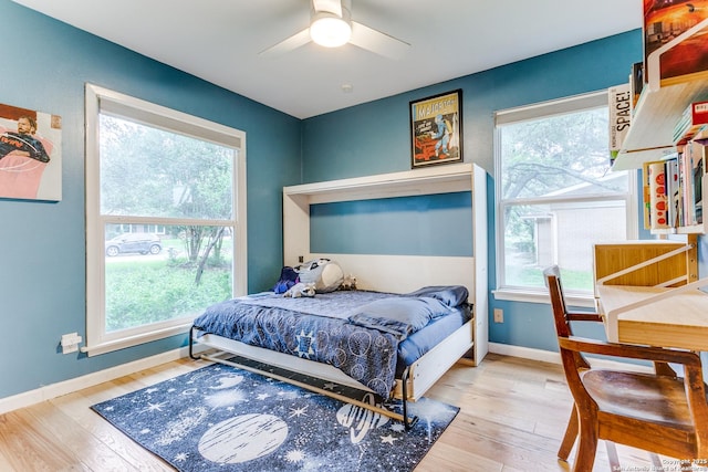 1332 Grey Oak Dr, San Antonio, TX 78213 - bedroom featuring wood finished floors and ceiling fan