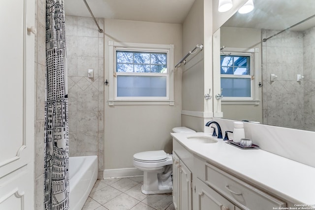 1332 Grey Oak Dr, San Antonio, TX 78213 - full bathroom with tile patterned flooring, vanity, and shower / bath combo