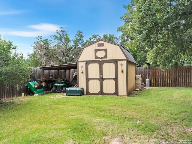 1131 Meadow Stream Rd, Spring Branch, TX 78070 - view of shed with a fenced backyard