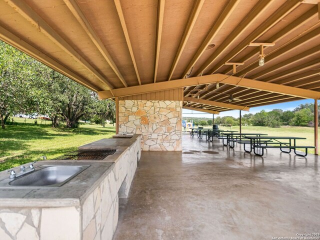 1131 Meadow Stream Rd, Spring Branch, TX 78070 - view of patio / terrace featuring a sink