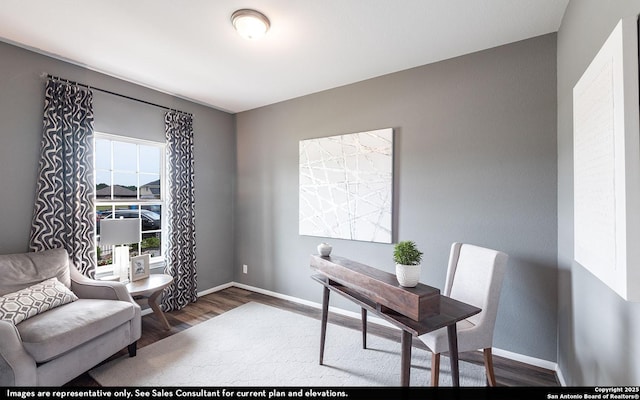 14704 Lower Holw, San Antonio, TX 78252 - office area with wood finished floors and baseboards