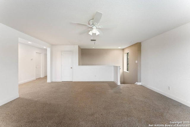 120 Red Bud, Boerne, TX 78006 - empty room featuring attic access, carpet, ceiling fan, and recessed lighting