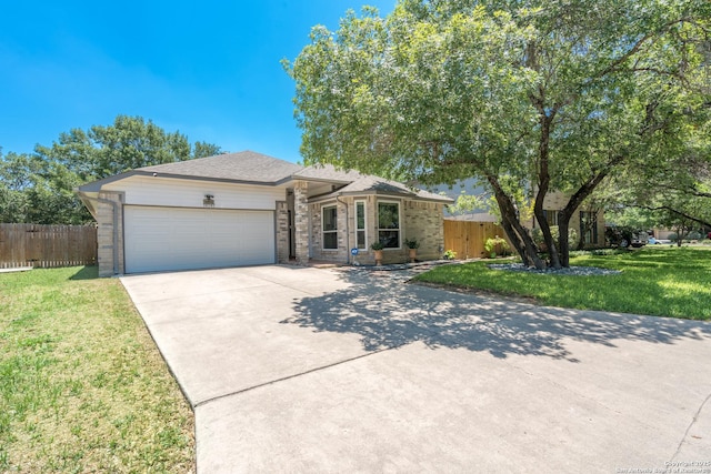 10707 Lake Path, San Antonio, TX 78217 - ranch-style home with concrete driveway, a garage, and brick siding