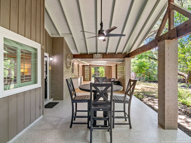 132 Wagon Trail Rd, Shavano Park, TX 78231 - view of patio featuring ceiling fan and outdoor dining area