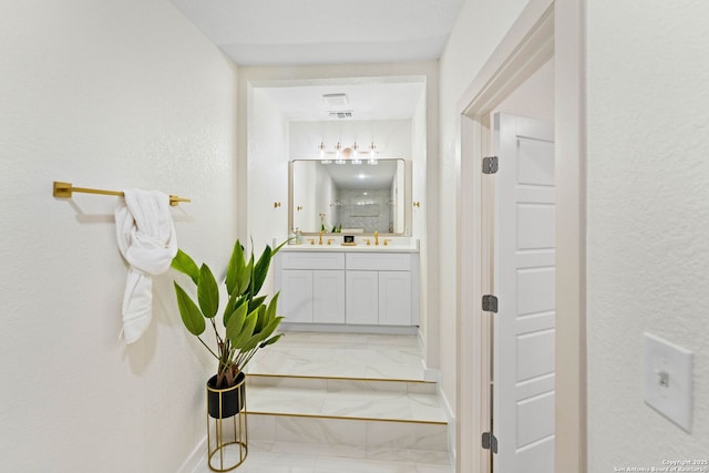 28121 Timberline, San Antonio, TX 78260 - staircase featuring bar with sink and marble finish flooring