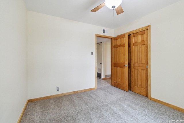 4722 Hollyridge, San Antonio, TX 78228 - unfurnished bedroom with light colored carpet and a ceiling fan