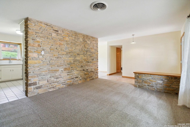 4722 Hollyridge, San Antonio, TX 78228 - spare room featuring light tile patterned floors and light carpet