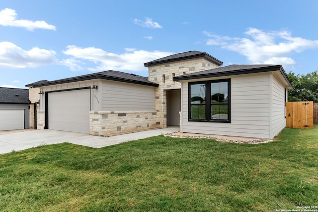 9911 Loma Alta Cir, Converse, TX 78109 - view of front of property with concrete driveway, an attached garage, and stone siding