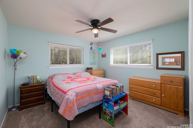 10567 Rocking M, Helotes, TX 78023 - bedroom with carpet and ceiling fan